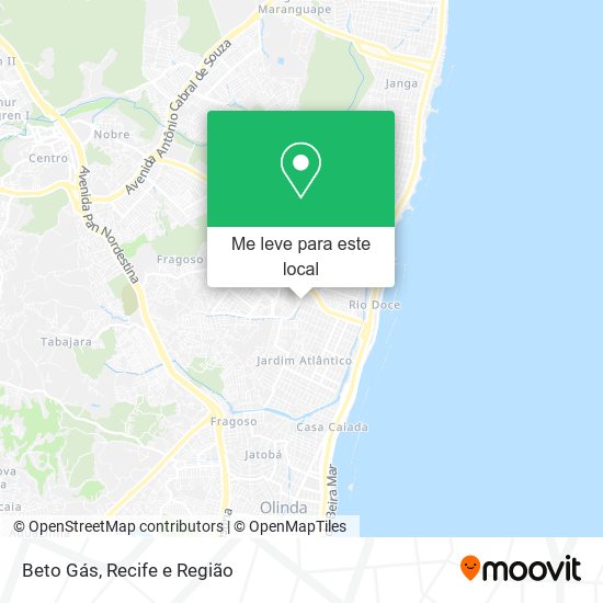 Beto Gás mapa