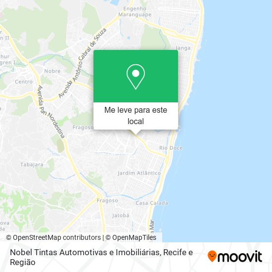 Nobel Tintas Automotivas e Imobiliárias mapa