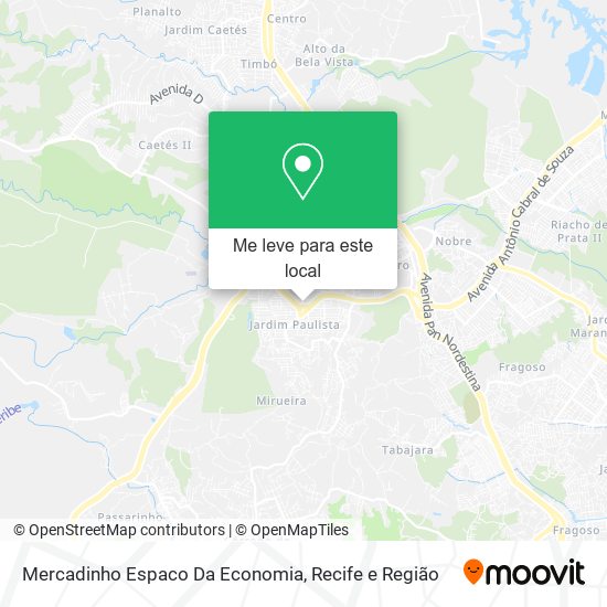 Mercadinho Espaco Da Economia mapa