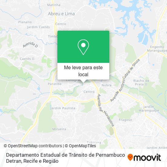 Departamento Estadual de Trânsito de Pernambuco Detran mapa