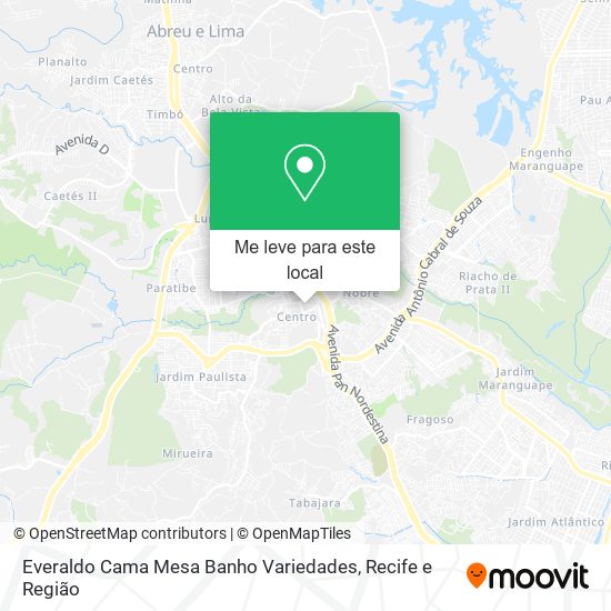Everaldo Cama Mesa Banho Variedades mapa