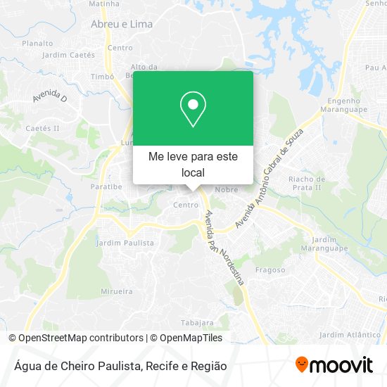 Água de Cheiro Paulista mapa