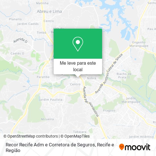 Recor Recife Adm e Corretora de Seguros mapa