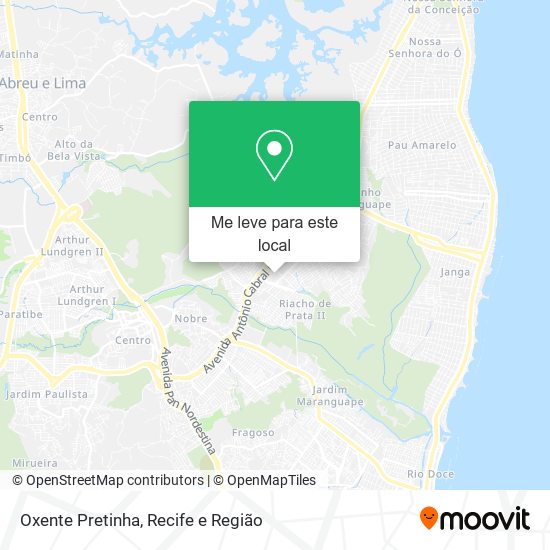 Oxente Pretinha mapa