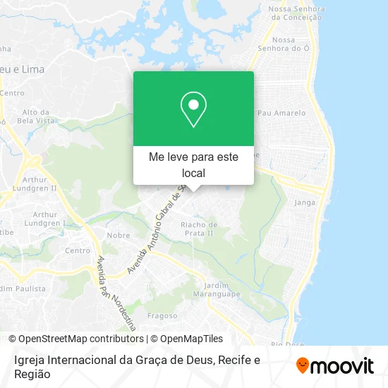 Igreja Internacional da Graça de Deus mapa