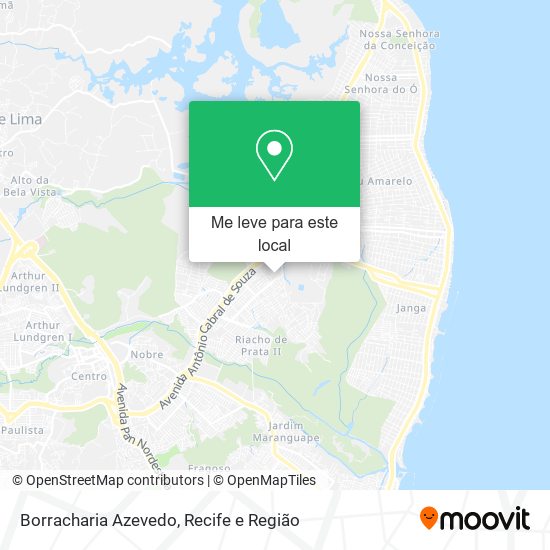 Borracharia Azevedo mapa