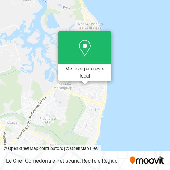 Le Chef Comedoria e Petiscaria mapa