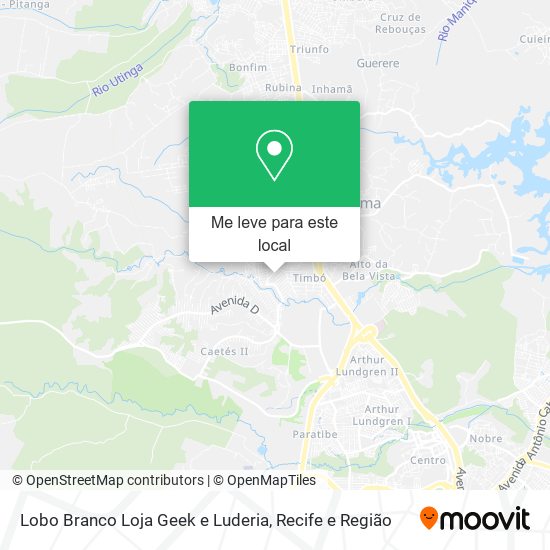 Lobo Branco Loja Geek e Luderia mapa