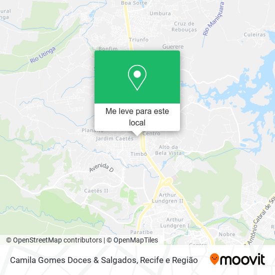 Camila Gomes Doces & Salgados mapa