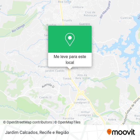 Jardim Calcados mapa