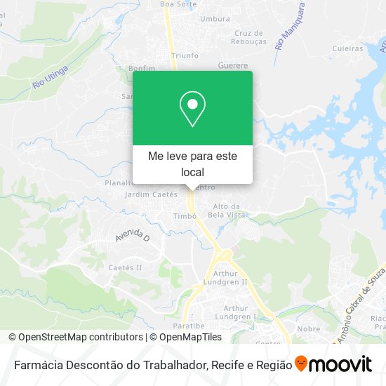 Farmácia Descontão do Trabalhador mapa