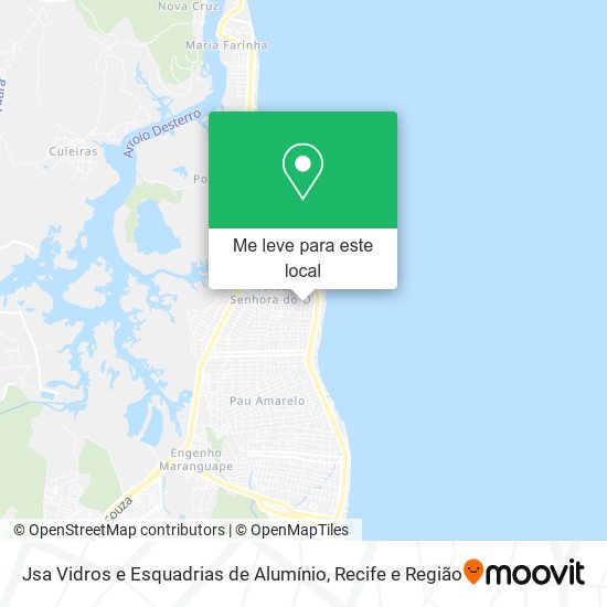 Jsa Vidros e Esquadrias de Alumínio mapa