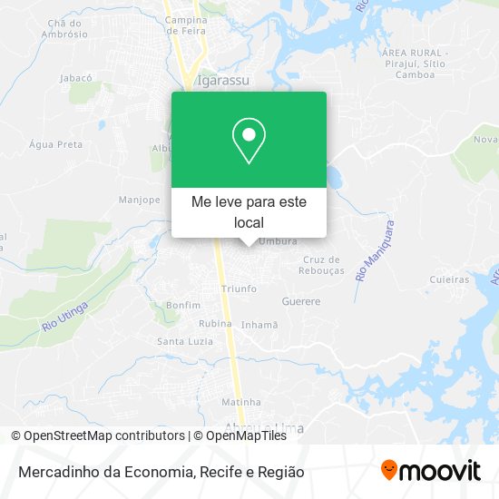 Mercadinho da Economia mapa