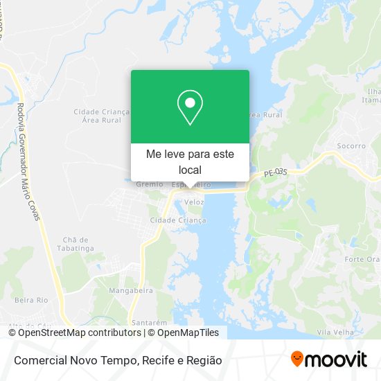 Comercial Novo Tempo mapa