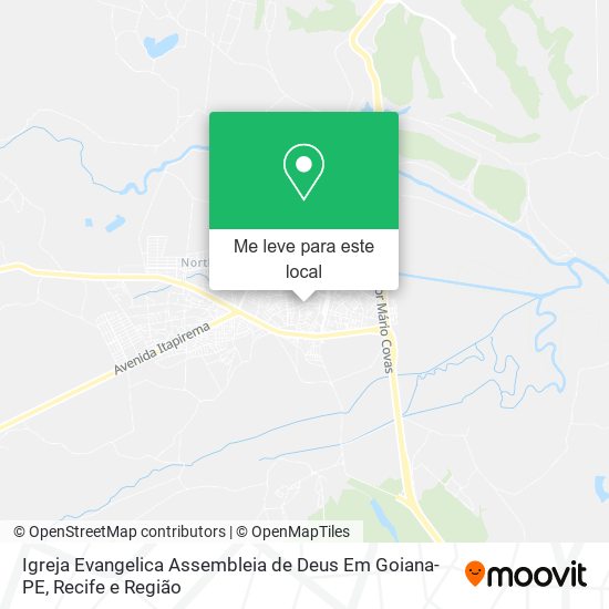 Igreja Evangelica Assembleia de Deus Em Goiana-PE mapa