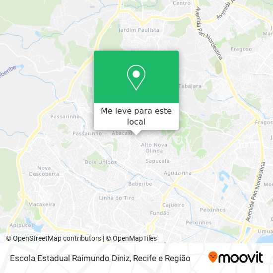 Escola Estadual Raimundo Diniz mapa