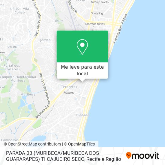 PARADA 03 (MURIBECA / MURIBECA DOS GUARARAPES) TI CAJUEIRO SECO mapa