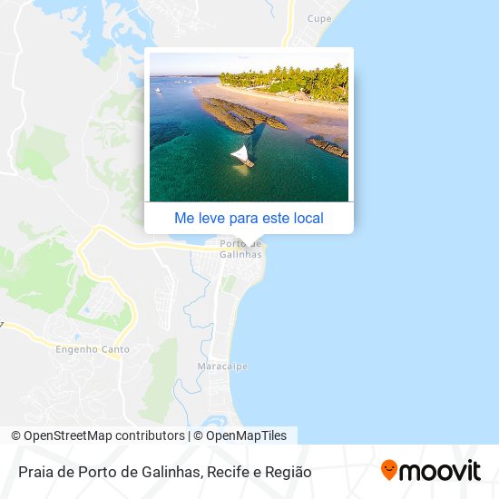 Praia de Porto de Galinhas mapa