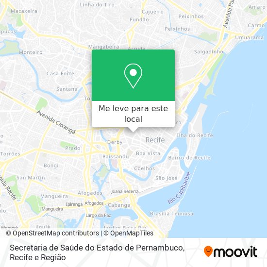 Secretaria de Saúde do Estado de Pernambuco mapa