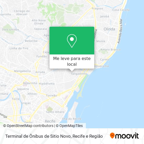 Terminal de Ônibus de Sitio Novo mapa