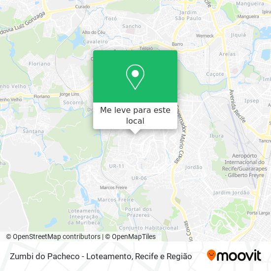 Zumbi do Pacheco - Loteamento mapa