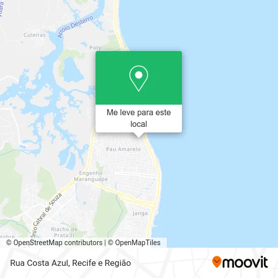 Rua Costa Azul mapa