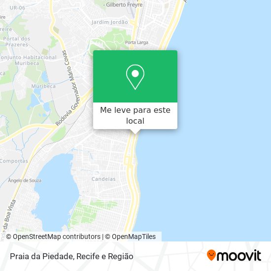 Praia da Piedade mapa