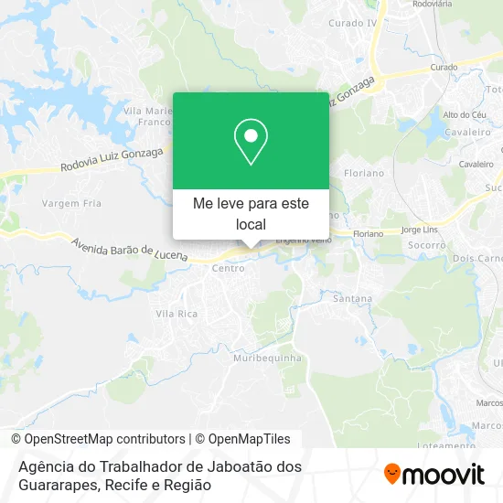 Agência do Trabalhador de Jaboatão dos Guararapes mapa