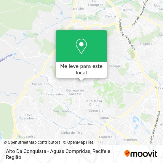 Alto Da Conquista - Aguas Compridas mapa