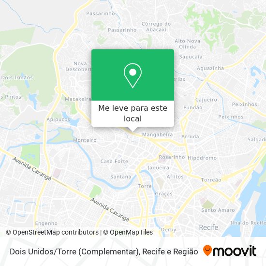 Dois Unidos / Torre (Complementar) mapa