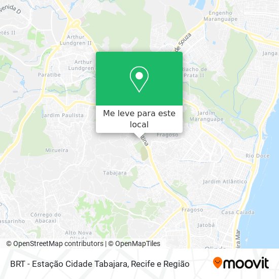 BRT - Estação Cidade Tabajara mapa