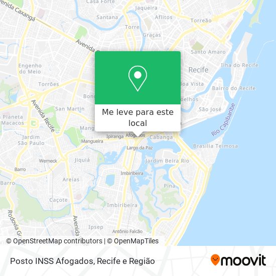 Posto INSS Afogados mapa