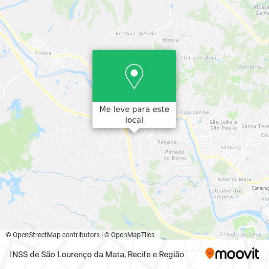 INSS de São Lourenço da Mata mapa