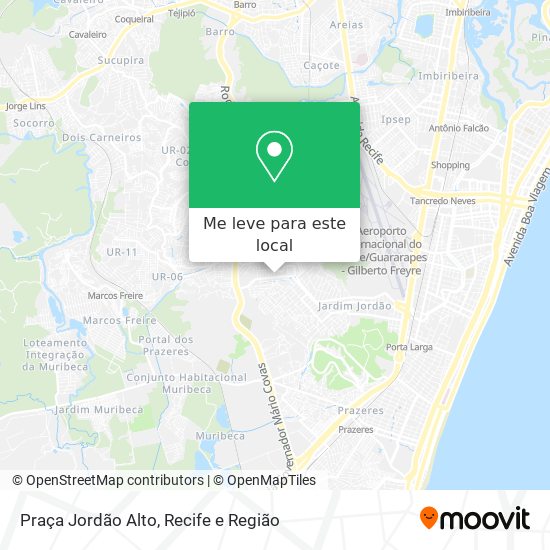 Praça Jordão Alto mapa