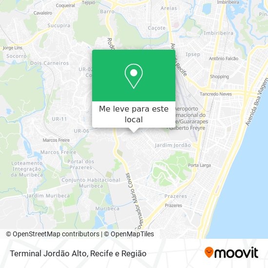 Terminal Jordão Alto mapa