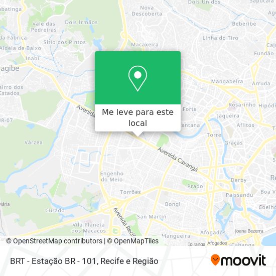BRT - Estação BR - 101 mapa