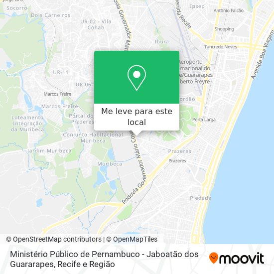 Ministério Público de Pernambuco - Jaboatão dos Guararapes mapa
