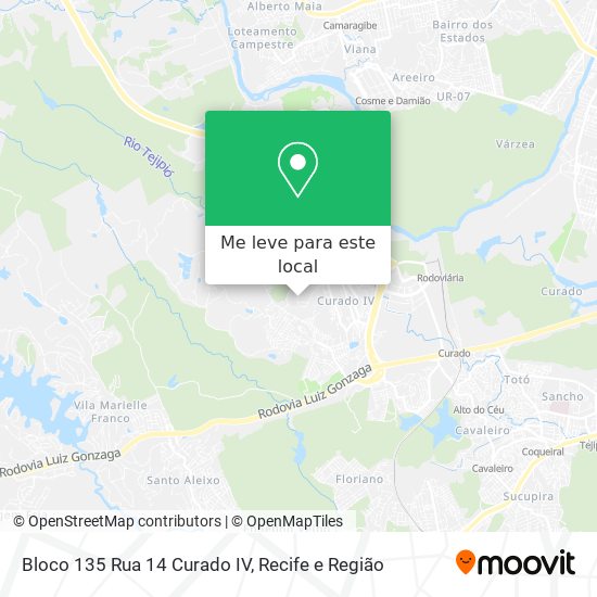 Bloco 135 Rua 14 Curado IV mapa