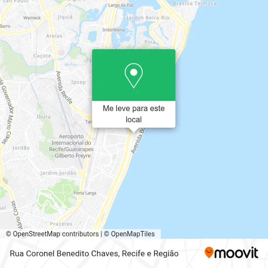 Rua Coronel Benedito Chaves mapa
