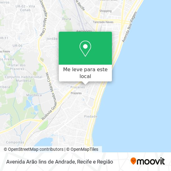 Avenida Arão lins de Andrade mapa