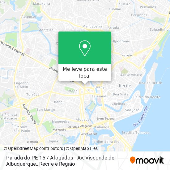 Parada do PE 15 / Afogados - Av. Visconde de Albuquerque. mapa