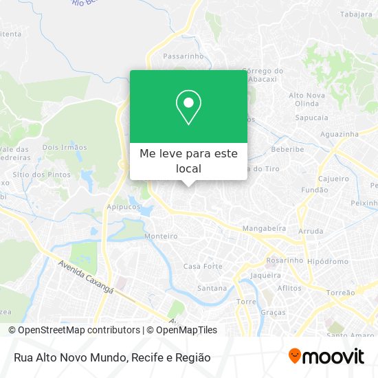 Rua Alto Novo Mundo mapa