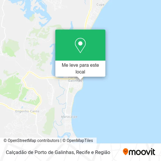 Calçadão de Porto de Galinhas mapa