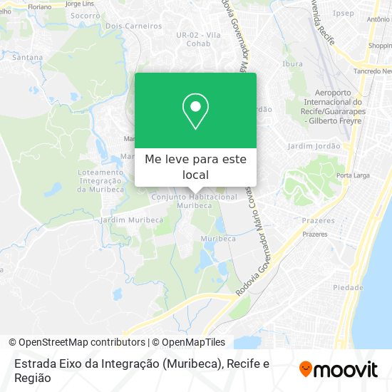 Estrada Eixo da Integração (Muribeca) mapa