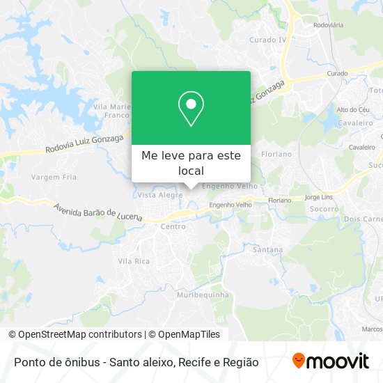 Ponto de ônibus - Santo aleixo mapa