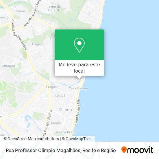Rua Professor Olimpio Magalhães mapa