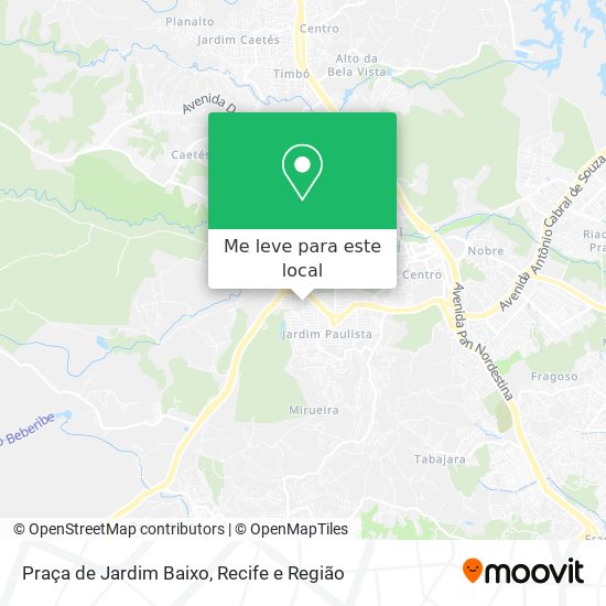 Praça de Jardim Baixo mapa