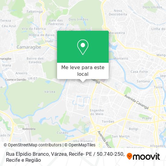 Rua Elpídio Branco, Várzea, Recife- PE / 50.740-250 mapa