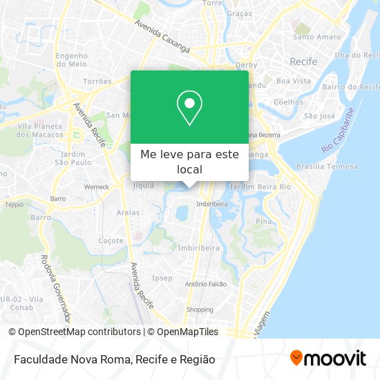 Faculdade Nova Roma mapa