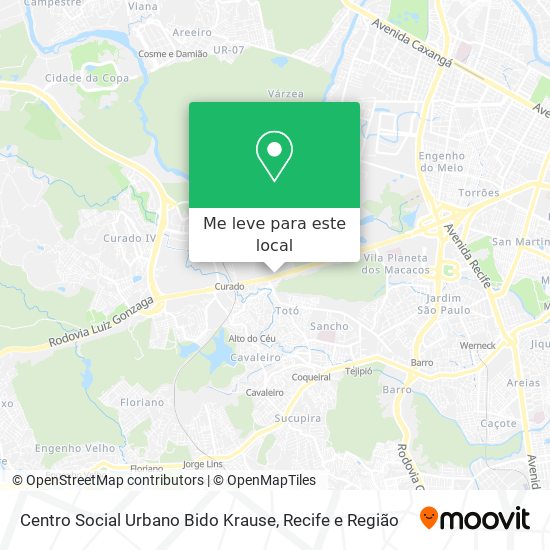 Centro Social Urbano Bido Krause mapa